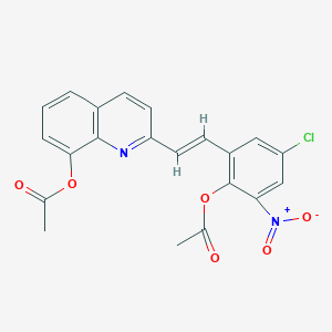 2-{2-[2-(acetyloxy)-5-chloro-3-nitrophenyl]vinyl}-8-quinolinyl acetate