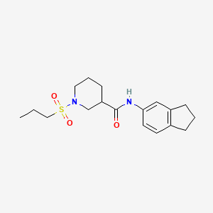 N-(2,3-dihydro-1H-inden-5-yl)-1-propylsulfonylpiperidine-3-carboxamide