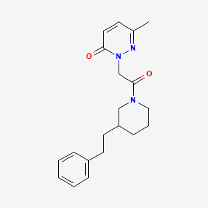 molecular formula C20H25N3O2 B5260751 6-methyl-2-{2-oxo-2-[3-(2-phenylethyl)-1-piperidinyl]ethyl}-3(2H)-pyridazinone 