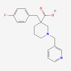 3-(4-fluorobenzyl)-1-(pyridin-3-ylmethyl)piperidine-3-carboxylic acid