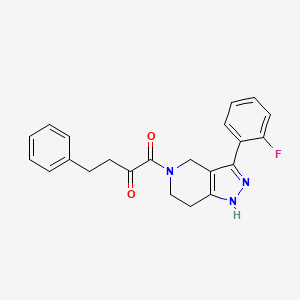 1-[3-(2-fluorophenyl)-1,4,6,7-tetrahydro-5H-pyrazolo[4,3-c]pyridin-5-yl]-1-oxo-4-phenylbutan-2-one