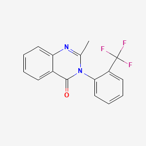 molecular formula C16H11F3N2O B5260793 4(3H)-Quinazolinone, 2-methyl-3-(o-trifluoromethylphenyl)- CAS No. 340-49-8