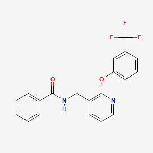 molecular formula C20H15F3N2O2 B5260794 N-({2-[3-(trifluoromethyl)phenoxy]pyridin-3-yl}methyl)benzamide 