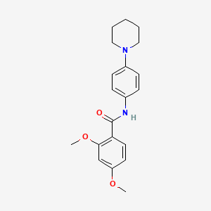 molecular formula C20H24N2O3 B5260826 2,4-dimethoxy-N-(4-piperidin-1-ylphenyl)benzamide 