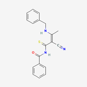 N-[3-(benzylamino)-2-cyano-2-butenethioyl]benzamide