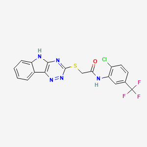 N-[2-chloro-5-(trifluoromethyl)phenyl]-2-(5H-[1,2,4]triazino[5,6-b]indol-3-ylsulfanyl)acetamide