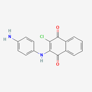 molecular formula C16H11ClN2O2 B5260847 2-[(4-aminophenyl)amino]-3-chloronaphthoquinone 