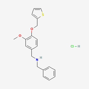 N-benzyl-1-[3-methoxy-4-(2-thienylmethoxy)phenyl]methanamine hydrochloride