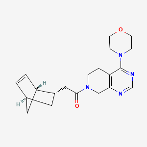 molecular formula C20H26N4O2 B5260857 7-[(1S*,2S*,4S*)-bicyclo[2.2.1]hept-5-en-2-ylacetyl]-4-morpholin-4-yl-5,6,7,8-tetrahydropyrido[3,4-d]pyrimidine 