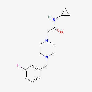 molecular formula C16H22FN3O B5260882 N-cyclopropyl-2-[4-(3-fluorobenzyl)-1-piperazinyl]acetamide 