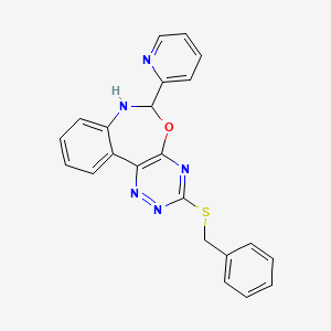 3-(benzylthio)-6-(2-pyridinyl)-6,7-dihydro[1,2,4]triazino[5,6-d][3,1]benzoxazepine