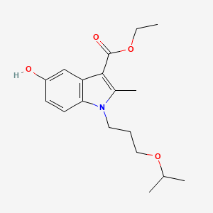 molecular formula C18H25NO4 B5260918 ethyl 5-hydroxy-1-(3-isopropoxypropyl)-2-methyl-1H-indole-3-carboxylate 