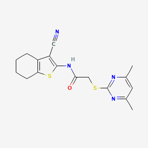 N-(3-cyano-4,5,6,7-tetrahydro-1-benzothien-2-yl)-2-[(4,6-dimethyl-2-pyrimidinyl)thio]acetamide