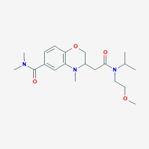 3-{2-[isopropyl(2-methoxyethyl)amino]-2-oxoethyl}-N,N,4-trimethyl-3,4-dihydro-2H-1,4-benzoxazine-6-carboxamide