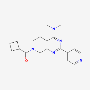 molecular formula C19H23N5O B5260938 7-(cyclobutylcarbonyl)-N,N-dimethyl-2-(4-pyridinyl)-5,6,7,8-tetrahydropyrido[3,4-d]pyrimidin-4-amine 