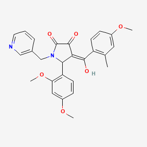 5-(2,4-dimethoxyphenyl)-3-hydroxy-4-(4-methoxy-2-methylbenzoyl)-1-(3-pyridinylmethyl)-1,5-dihydro-2H-pyrrol-2-one