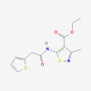 ethyl 3-methyl-5-[(2-thienylacetyl)amino]-4-isothiazolecarboxylate