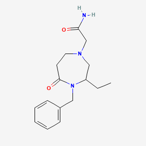 2-(4-benzyl-3-ethyl-5-oxo-1,4-diazepan-1-yl)acetamide