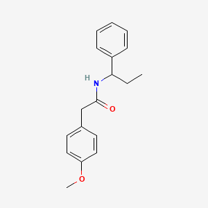 molecular formula C18H21NO2 B5261026 2-(4-methoxyphenyl)-N-(1-phenylpropyl)acetamide 