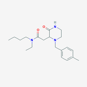 molecular formula C20H31N3O2 B5261030 N-butyl-N-ethyl-2-[1-(4-methylbenzyl)-3-oxo-2-piperazinyl]acetamide 