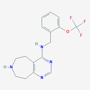 N-[2-(trifluoromethoxy)benzyl]-6,7,8,9-tetrahydro-5H-pyrimido[4,5-d]azepin-4-amine dihydrochloride