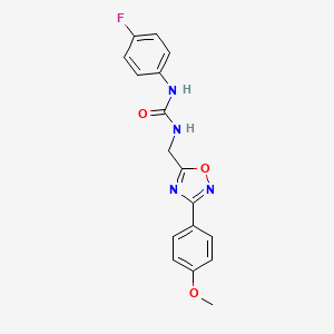 molecular formula C17H15FN4O3 B5261058 N-(4-fluorophenyl)-N'-{[3-(4-methoxyphenyl)-1,2,4-oxadiazol-5-yl]methyl}urea 