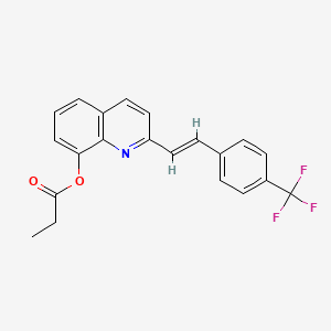 2-{2-[4-(trifluoromethyl)phenyl]vinyl}-8-quinolinyl propionate