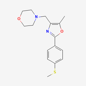 4-({5-methyl-2-[4-(methylthio)phenyl]-1,3-oxazol-4-yl}methyl)morpholine