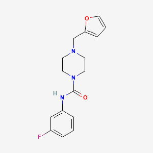 molecular formula C16H18FN3O2 B5261090 N-(3-fluorophenyl)-4-(2-furylmethyl)-1-piperazinecarboxamide 