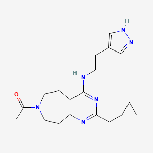 7-acetyl-2-(cyclopropylmethyl)-N-[2-(1H-pyrazol-4-yl)ethyl]-6,7,8,9-tetrahydro-5H-pyrimido[4,5-d]azepin-4-amine