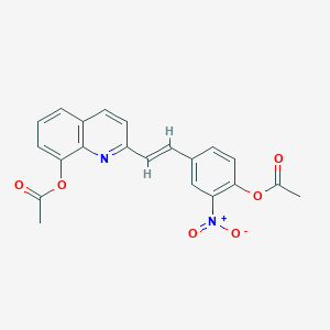 2-{2-[4-(acetyloxy)-3-nitrophenyl]vinyl}-8-quinolinyl acetate