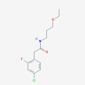 2-(4-chloro-2-fluorophenyl)-N-(3-ethoxypropyl)acetamide