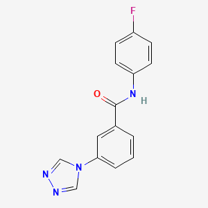 molecular formula C15H11FN4O B5261109 N-(4-fluorophenyl)-3-(4H-1,2,4-triazol-4-yl)benzamide 