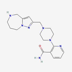 2-[4-(5,6,7,8-tetrahydro-4H-pyrazolo[1,5-a][1,4]diazepin-2-ylmethyl)-1-piperazinyl]nicotinamide dihydrochloride