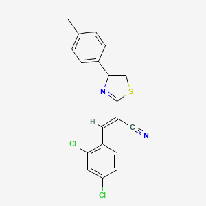 molecular formula C19H12Cl2N2S B5261151 3-(2,4-dichlorophenyl)-2-[4-(4-methylphenyl)-1,3-thiazol-2-yl]acrylonitrile 