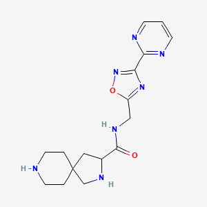 N-{[3-(2-pyrimidinyl)-1,2,4-oxadiazol-5-yl]methyl}-2,8-diazaspiro[4.5]decane-3-carboxamide dihydrochloride