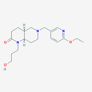 (4aS*,8aR*)-6-[(6-ethoxypyridin-3-yl)methyl]-1-(3-hydroxypropyl)octahydro-1,6-naphthyridin-2(1H)-one