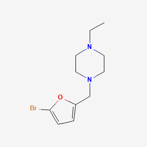 molecular formula C11H17BrN2O B5261242 1-[(5-bromo-2-furyl)methyl]-4-ethylpiperazine 