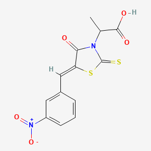 2-[5-(3-nitrobenzylidene)-4-oxo-2-thioxo-1,3-thiazolidin-3-yl]propanoic acid