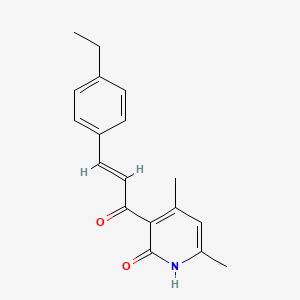 3-[3-(4-ethylphenyl)acryloyl]-4,6-dimethyl-2(1H)-pyridinone