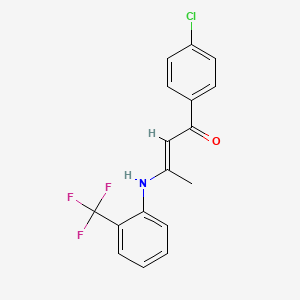 1-(4-chlorophenyl)-3-{[2-(trifluoromethyl)phenyl]amino}-2-buten-1-one