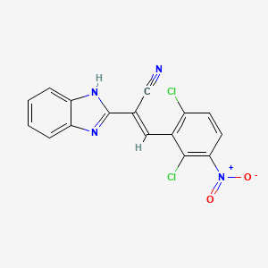 molecular formula C16H8Cl2N4O2 B5261327 2-(1H-benzimidazol-2-yl)-3-(2,6-dichloro-3-nitrophenyl)acrylonitrile 