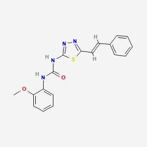 1-(2-methoxyphenyl)-3-{5-[(E)-2-phenylethenyl]-1,3,4-thiadiazol-2-yl}urea