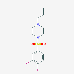 molecular formula C13H18F2N2O2S B5261351 1-[(3,4-difluorophenyl)sulfonyl]-4-propylpiperazine 