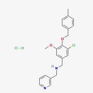 molecular formula C22H24Cl2N2O2 B5261358 {3-chloro-5-methoxy-4-[(4-methylbenzyl)oxy]benzyl}(3-pyridinylmethyl)amine hydrochloride 