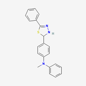 N-methyl-N-phenyl-4-(5-phenyl-2,3-dihydro-1,3,4-thiadiazol-2-yl)aniline