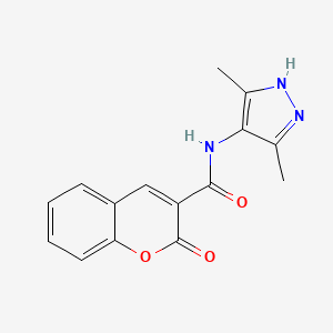 molecular formula C15H13N3O3 B5261379 N-(3,5-dimethyl-1H-pyrazol-4-yl)-2-oxo-2H-chromene-3-carboxamide 