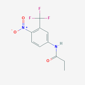 molecular formula C10H9F3N2O3 B052614 4-硝基-3-三氟甲基丙酰苯胺 CAS No. 13312-12-4