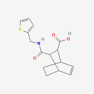 molecular formula C15H17NO3S B5261450 3-{[(2-thienylmethyl)amino]carbonyl}bicyclo[2.2.2]oct-5-ene-2-carboxylic acid 