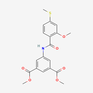 molecular formula C19H19NO6S B5261475 dimethyl 5-{[2-methoxy-4-(methylthio)benzoyl]amino}isophthalate 